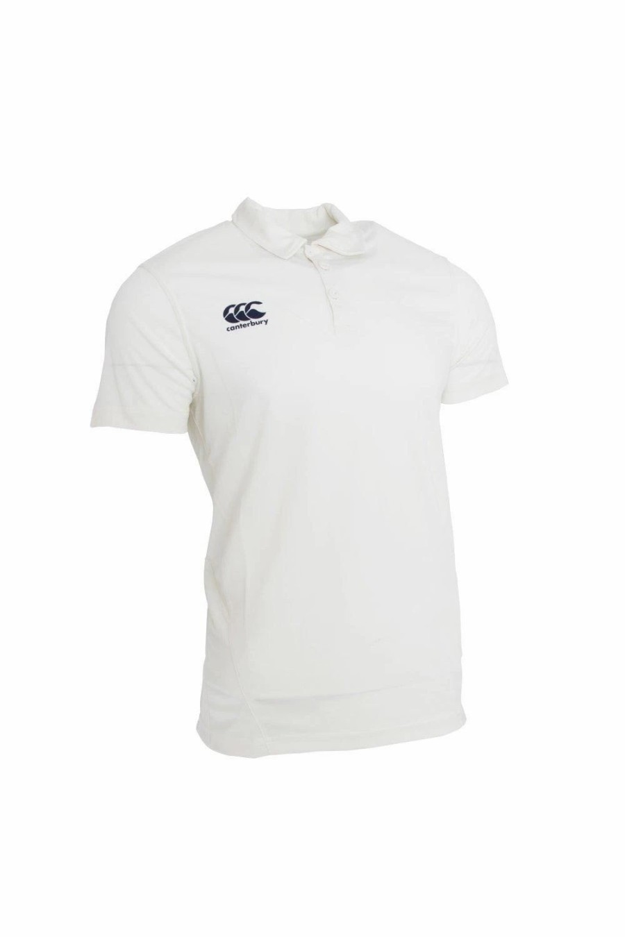 Polo Shirts * | Canterbury Short Sleeve Cricket Shirt White