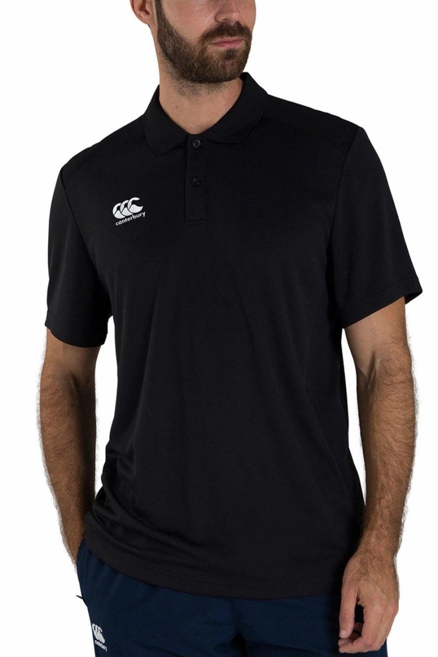 Polo Shirts * | Canterbury Club Dry Polo Shirt Black