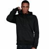 Hoodies * | Cotton Addict Mens Basic Regular Comfort Fit Casual Hoodie Black