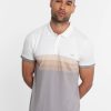 Polo Shirts * | Threadbare 'Ellington' Colour Block Jersey Polo Shirt Beige