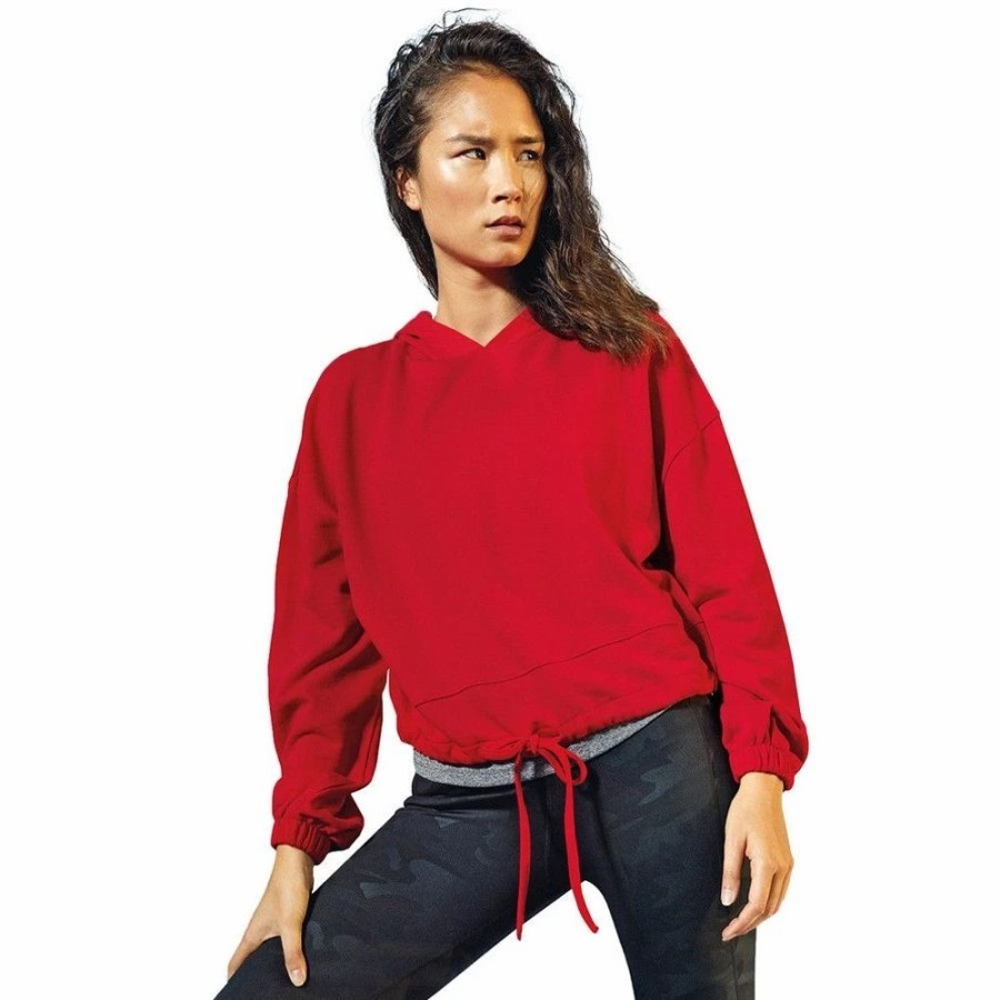 Hoodies * | Outdoor Look Womens/Ladies Cropped Oversize Drawcord Hoodie