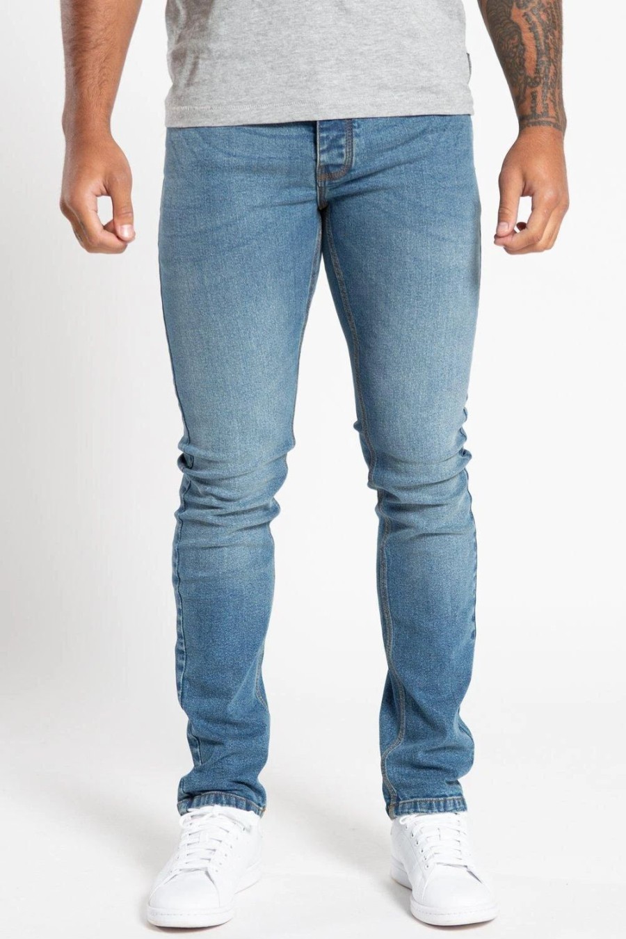 Jeans * | French Connection Cotton Slim Fit Stretch Jeans Blue