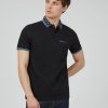 Polo Shirts * | Ben Sherman Collar Interest Polo Black