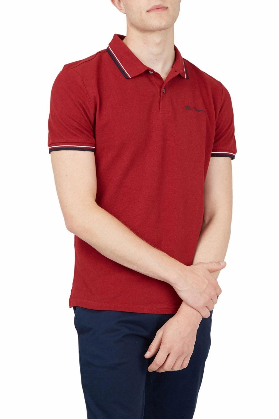 Polo Shirts * | Ben Sherman Signature Polo Red