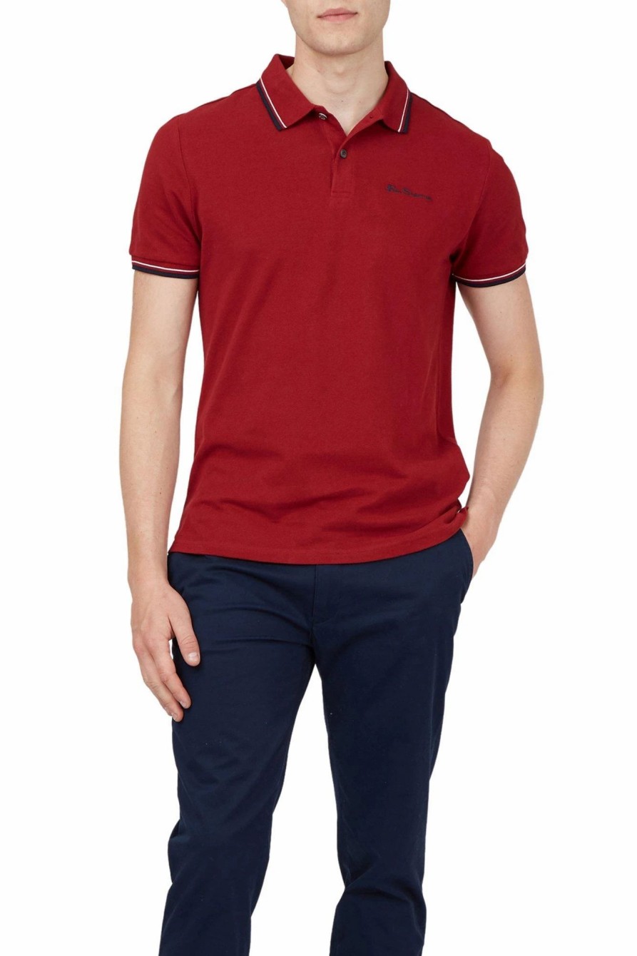 Polo Shirts * | Ben Sherman Signature Polo Red