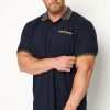 Polo Shirts * | Badrhino Dobby Collar Polo Shirt Blue