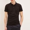 Polo Shirts * | Burton Muscle Fit Polo Shirt Black