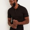 Polo Shirts * | Burton Short Sleeve Muscle Popper Polo Shirt Black