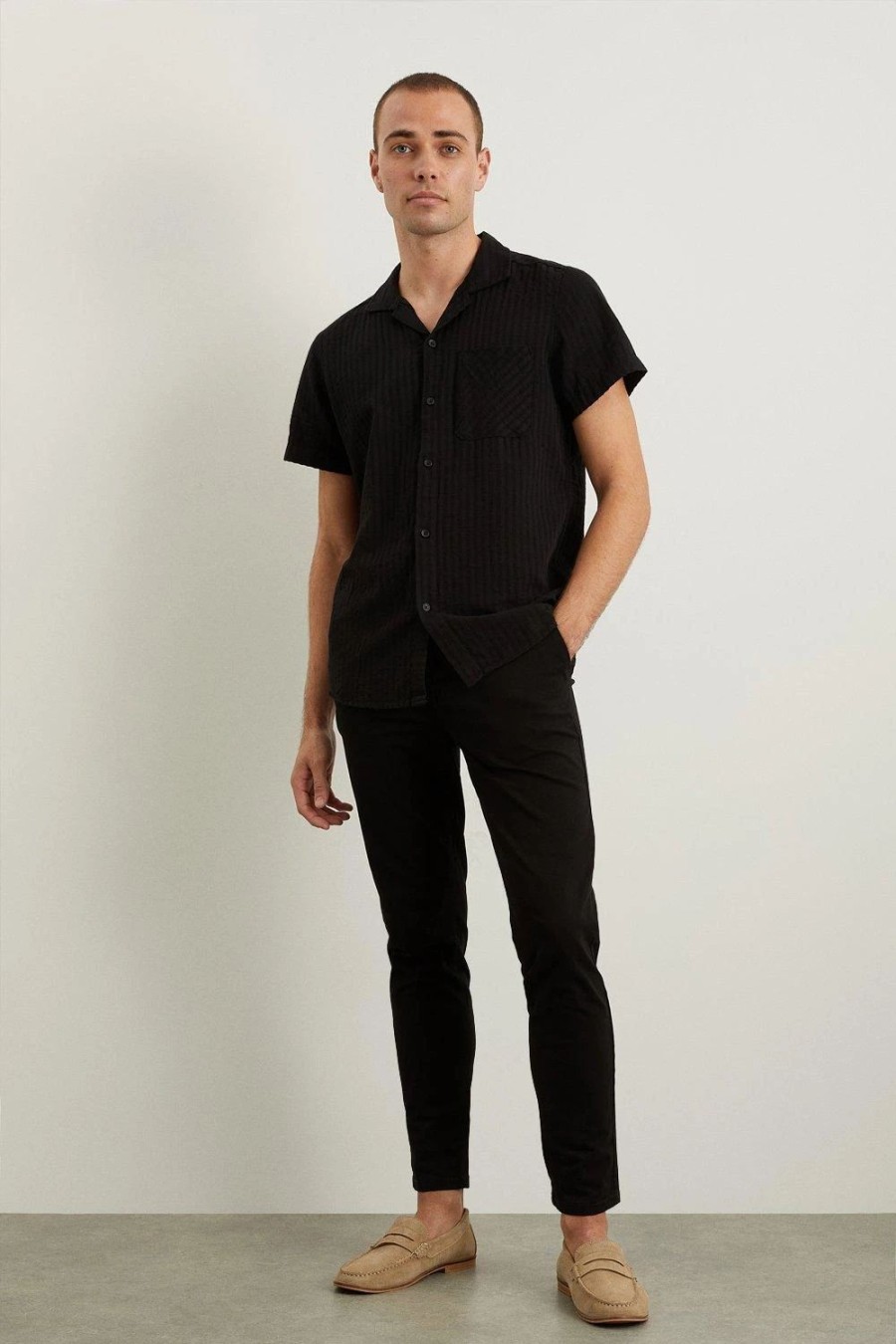 Chinos * | Burton Skinny Fit Chino Trousers Black