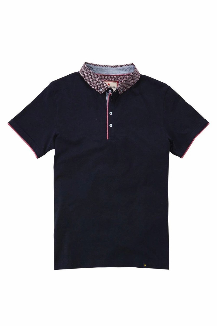 Polo Shirts * | Joe Browns Classic Smart Contrast Collar Short Sleeve Polo Shirt Navy