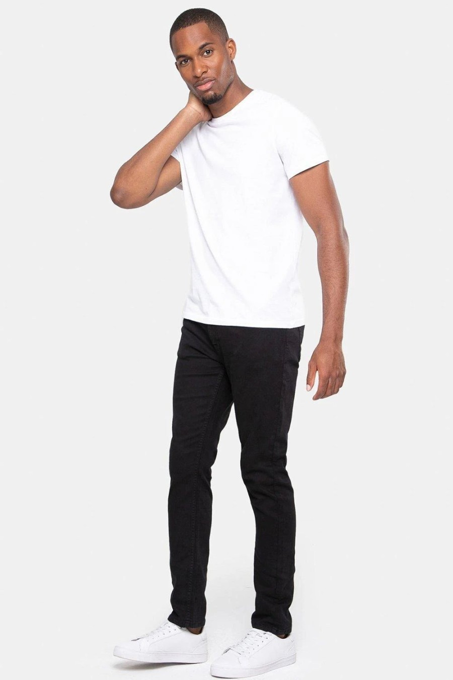 Chinos * | Threadbare Parisa' Chino Trousers With Stretch Black