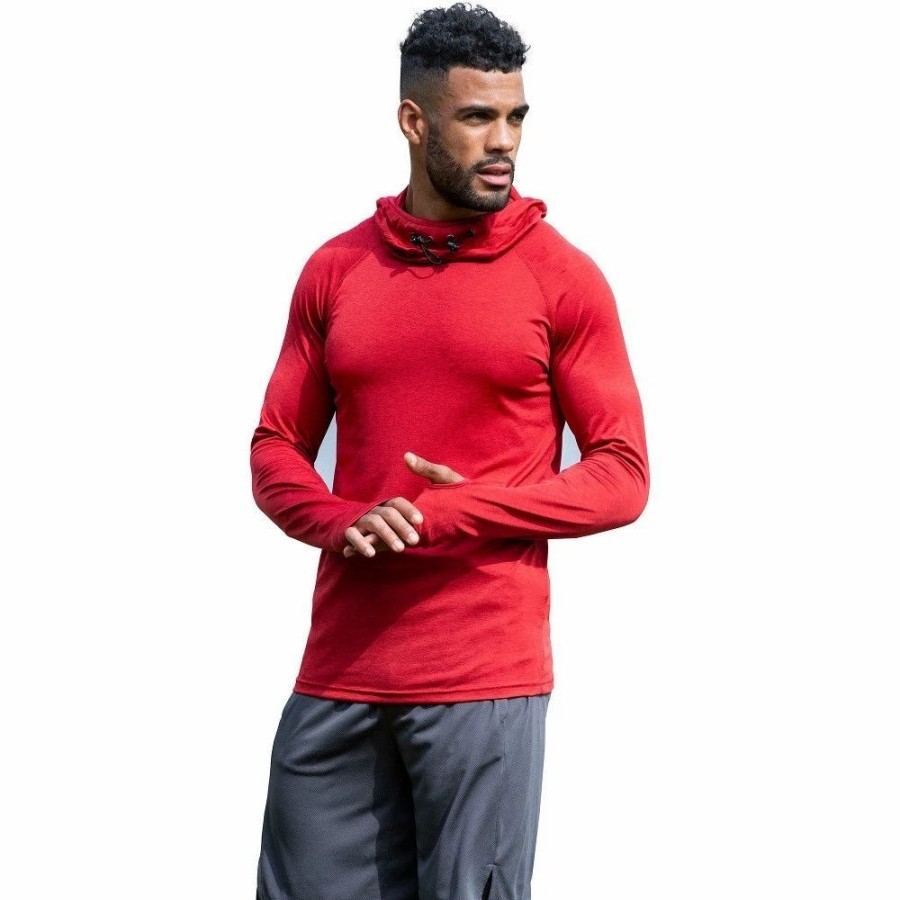 Hoodies * | Outdoor Look Mens Cool Cowl Hooded Neck Top Sweatshirt