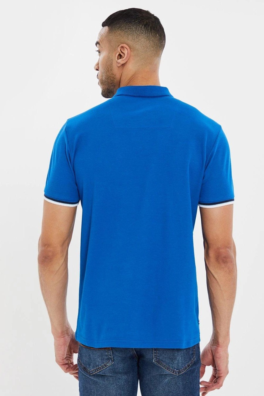 Polo Shirts * | Threadbare 'Pomona' Cotton Pique Polo Shirt Blue