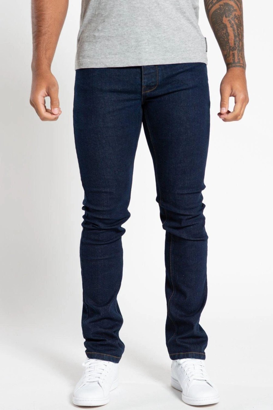 Jeans * | French Connection Cotton Slim Fit Stretch Jeans Blue