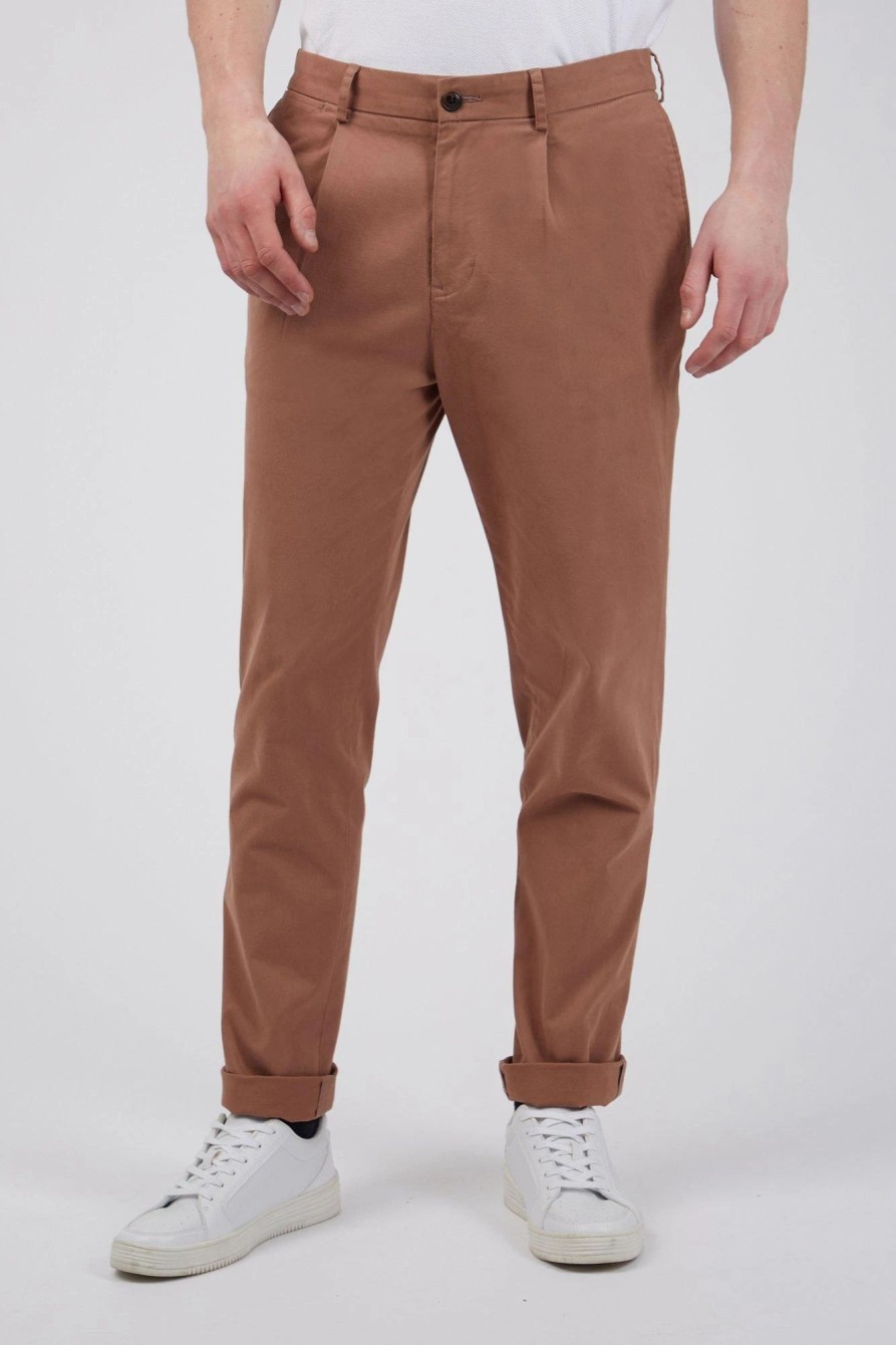 Chinos * | Hammond & Co Slim Fit Pleat Front Chinos Beige