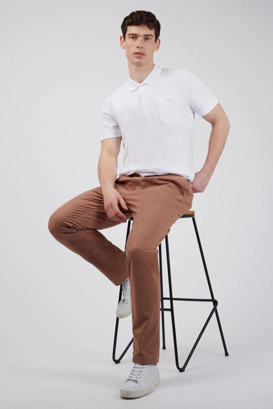 Chinos * | Hammond & Co Slim Fit Pleat Front Chinos Beige