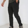 Chinos * | Brave Soul 'Clarkson' Cargo Style Chino Trousers Black