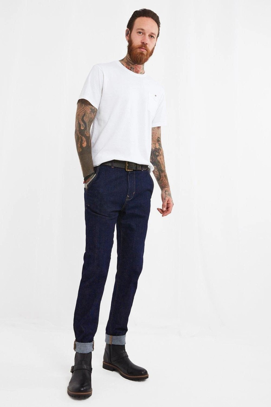 Jeans * | Joe Browns Terrific Tapered Jean Blue