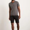 Polo Shirts * | Burton Slim Fit Charcoal Short Sleeve Knitted Polo Grey