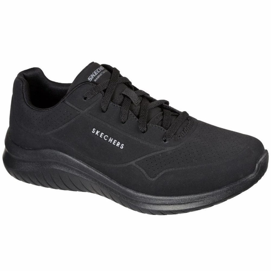 Shoes * | Skechers Mens Ultra Flex 2.0 Vicinity Lace Up Trainers Shoes Black