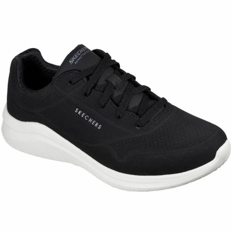 Shoes * | Skechers Mens Ultra Flex 2.0 Vicinity Lace Up Trainers Shoes Black