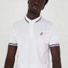 Polo Shirts * | Brave Soul 'Kanoh' Short Sleeve Pique Polo Shirt With Contrast Tipping White