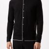 Polo Shirts * | Burton Super Soft Tipped Placket Knitted Shirt Black