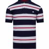 Polo Shirts * | Raging Bull Two Tone Stripe Polo Navy