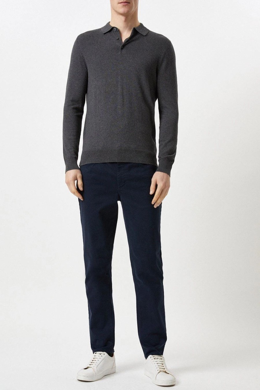 Chinos * | Burton Slim Fit 5 Pocket Chino Trousers Navy