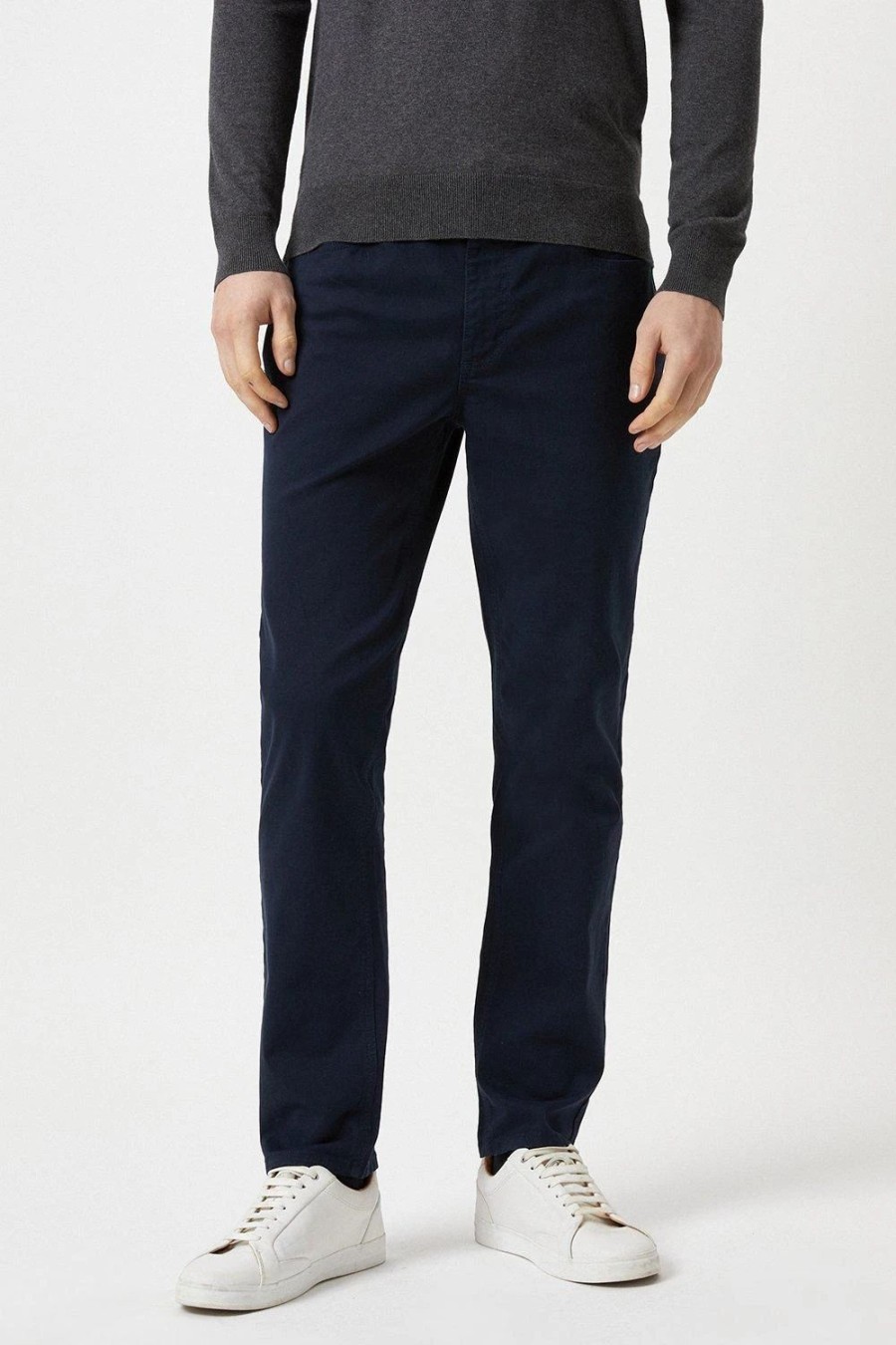 Chinos * | Burton Slim Fit 5 Pocket Chino Trousers Navy