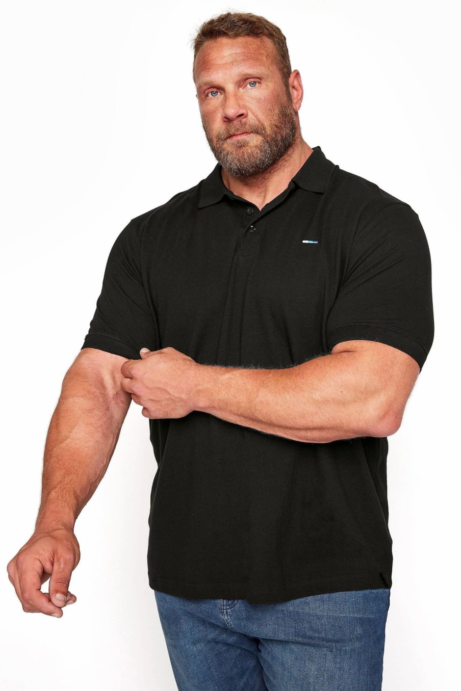 Polo Shirts * | Badrhino Short Sleeve Polo Shirt Black