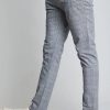 Chinos * | Threadbare 'Azzurro' Luxe Check Chino Trousers With Stretch Grey